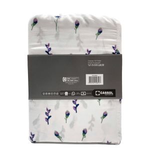 Jogo de Cama King 193x203cm Dreams Lavanda Retangular Diagonal