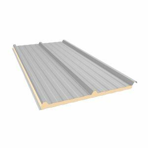 Telha Termica 1,00X5,65mx20mm Aço Cinza Lunar e Branco Neve Kingspan