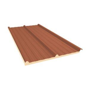 Telha Termica 1,00X4,55mx20mm Aço Terracota e Branco Neve Kingspan