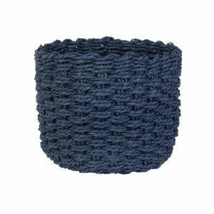 Cesta Decorativa 20cm Aurora Azul Marinho Diagonal