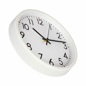 Relógio Parede 25cm Branco Redondo Diagonal Relógio Parede 25cm Branco Redondo Diagonal