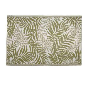 Tapete Com Bainha Verde Branco Retangular 120x180cm Diagonal