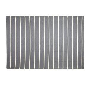 Tapete Com Bainha Branco Cinza Retangular 120x180cm Diagonal