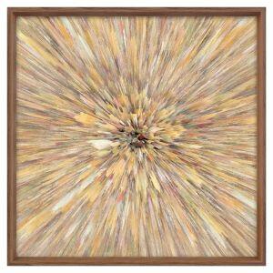 Quadro Abstrato 50x50cm Bege Tropical Artes