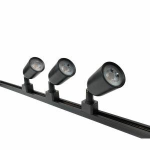 Kit Trilho 3 Lâmpada  5w Bivolt Preto 3000k Vitralux
