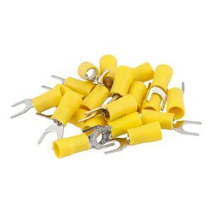 Terminal Forquilha 4,3mm 10 Peças Amarelo A Santos