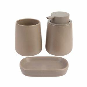 Kit Para Banheiro 3 Peças Dolomita Fendi Casa&ideia