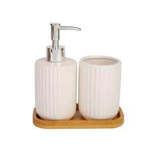 Kit para Banheiro 3 Peças Dolomita Branco Casa&ideia