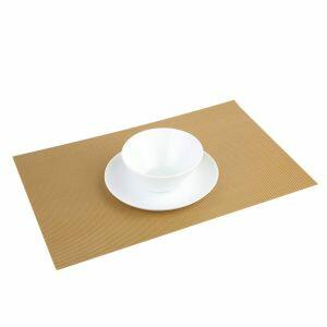 Lugar Americano Pvc 45x30cm Dourado Retangular Casa&Ideia