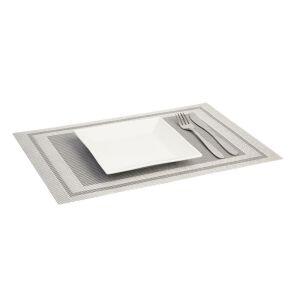 Lugar Americano Pvc 45x30cm Prata Retangular Casa&ideia
