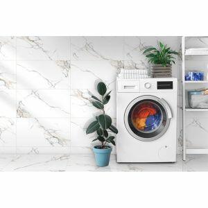Piso Cerâmico Pr40271 Branco Cinza Retificado Polido 40x75 Ilhabella