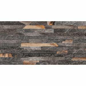 Piso Cerâmico Mal38010r Preto Cobre Granilhado Retificado Externo 35x70 Incefra