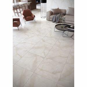 Porcelanato Onix Blanc Retificado Acetinado 76x76 Dora