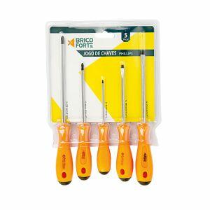 Jogo de Chave Philips 5 Peças 29x17x3cm Aço Brico Forte