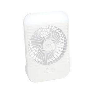 Mini Ventilador Portátil Recarregável Com Luminária Mor