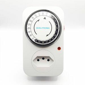 Timer Analógico Bivolt Branco Bivolt Qualitronix