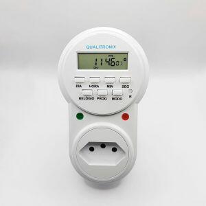 Timer Digital Bivolt Branco Qualitronix