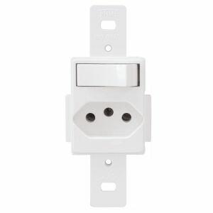 Tomada 2 Seções S/esp 10a Blanc Branco Brilhante 250v Fame Tomada 2 Seções S/esp 10a Blanc Branco Brilhante 250v Fame