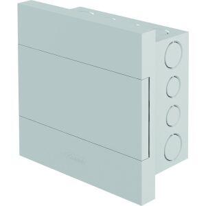 Quadro Distribução 36 Disjuntor Pvc Liso Com Barramento Branco Amanco Quadro Distribução 36 Disjuntor Pvc Liso Com Barramento Branco Amanco