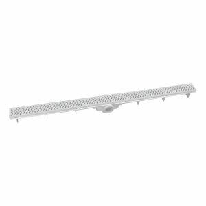 Ralo Linear 90cm Grelha Sifonado Branco Amanco
