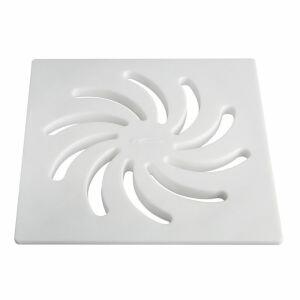 Grelha para Caixa Sifonada 150mm Vortice Pe Branco Quadrado Amanco Grelha para Caixa Sifonada 150mm Vortice Pe Branco Quadrado Amanco