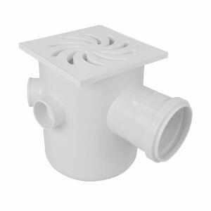 Caixa Sifonada 150x185x75mm Pvc Esgoto Branco Quadrado Amanco
