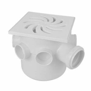 Caixa Sifonada 150x150x50mm Pvc Esgoto Branco Quadrado Amanco