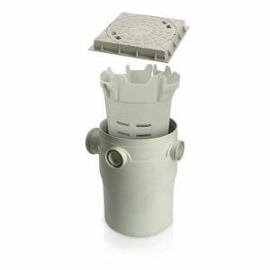 Caixa de Gordura Com Cesto e Tampa 21,6l 300mm Cinza Amanco