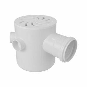 Caixa Sifonada 150x185x75mm Pvc Esgoto Branco Redondo Amanco