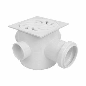 Caixa Sifonada 100x100x50mm Pvc Esgoto Redondo Amanco