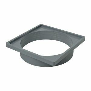 Porta Grelha Pvc 100mm Cinza Quadrado Amanco