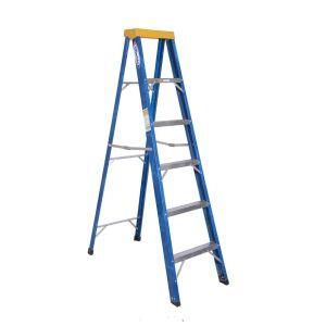 Escada 1,80m 6 Degraus Tesoura Azul Wbertolo