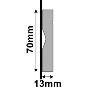Guarnição Poliestireno 2,40x7cm 3612 Gn Frisa Branco Málaga
