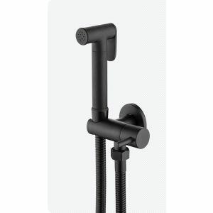 Ducha Higiênica Com Registro 1/2" Chaud Preto Addra