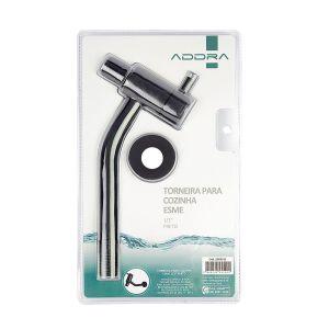 Torneira para Cozinha de Parede Bica Média 1/2" Lyn Preta Addra