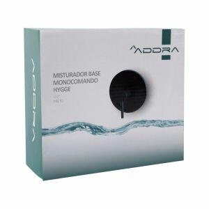 Misturador Base Monocomando para Chuveiro 1/2" Fonte Preto Addra