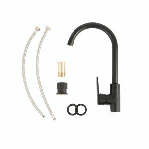 Torneira Misturador Monocomando para Cozinha de Mesa Bica Alta 1/2" Livo Preto Addra