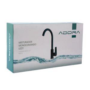 Torneira Misturador Monocomando para Cozinha de Mesa Bica Alta 1/2" Livo Preto Addra