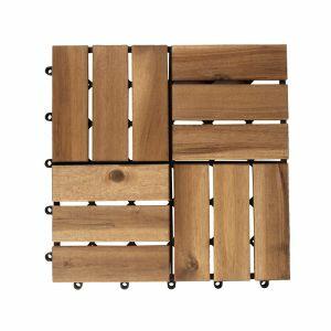 Deck Sophia 16 Ripas Natural Fosco 30x30x2cm Fascino Deck Sophia 16 Ripas Natural Fosco 30x30x2cm Fascino