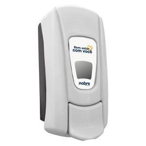 Dispenser 800ml para Sabonete Liquido Cinza Branco Goedert