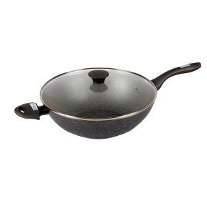 Panela Wok 32cm Mythos Cinza Casa&Ideia Tognana