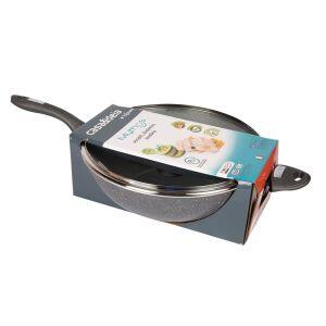 Panela Wok 32cm Mythos Cinza Tognana Panela Wok 32cm Mythos Cinza Tognana