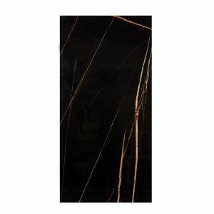 Porcelanato Black Pearl Preto Cobre Retificado Polido 80X160 Málaga