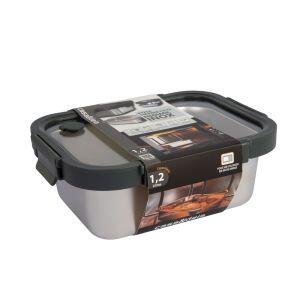 Pote Inox Hermetico 1,2l Himme Transparente Com Tampa Casa&ideia