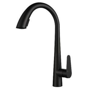 Torneira Misturador Monocomando para Cozinha de Mesa Bica Alta 1/2‘’ Curve Black Addra