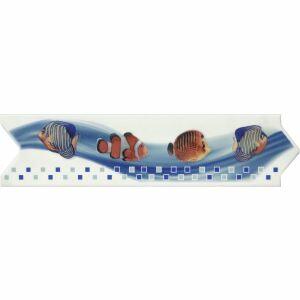 Faixa Decorativa 8,5x33 Gld8505 Azul Branco Gabriella