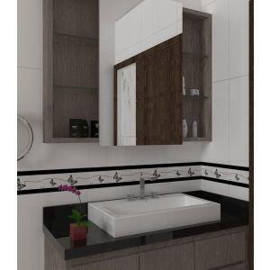 Faixa Decorativa 8,5x33 Gld2407 Branco Preto Gabriella