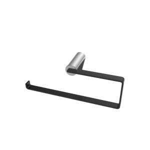 Porta Toalha Barra 24cm York Cinza Preto Addra