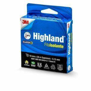 Fita Isolante 3M Highland 19mmx20m Preta Fita Isolante 3M Highland 19mmx20m Preta