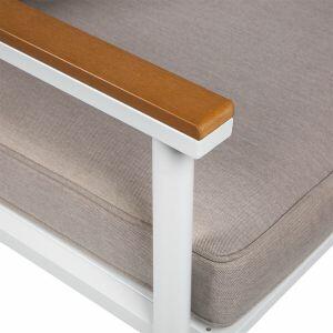 Conjunto para Jardim Canas Mesa e Poltronas Bege Alumínio 3 Peças Fascino Conjunto para Jardim Canas Mesa e Poltronas Bege Alumínio 3 Peças Fascino